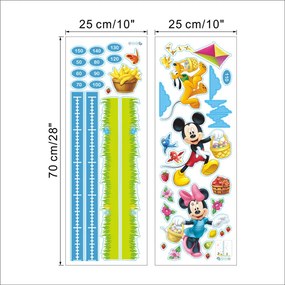 Samolepka na stenu "Detský meter - Mickey a Minnie 2" 170x100 cm
