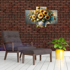 Obraz – Váza so slnečnicami (90x60 cm)