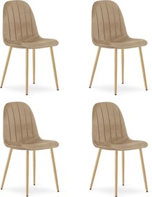 Jedálenská stolička PADVA VELVET, hnedá