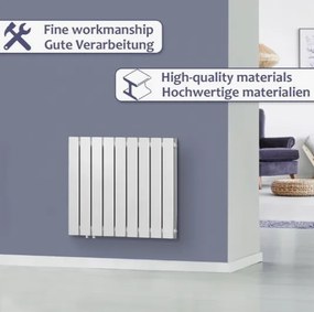 Aquamarin Horizontálny radiátor - 819 W - 600 x 614 x 69 mm