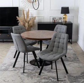 Vintino kreslo BERA Látka - sivá farba, nohy čierne - vintino.sk