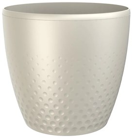 Plastia Plastový kvetináč Perla 16 cm, perleťová, Plastia, pr. 16 cm