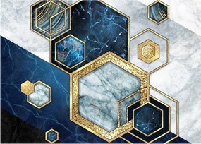 Obraz - Mramorové hexagóny (70x50 cm)
