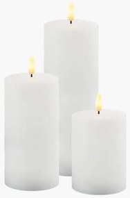 SIRIUS Vonkajšia LED sviečka, sada 3 ks, biela, 10/15/20 cm