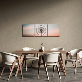 Obraz - Držím ťa, púpava (s hodinami) (90x30 cm)
