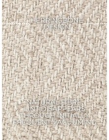 Krémový/slonovinový ručne tkaný behúň s prímesou vlny 80x200 cm Majoli – Elle Decoration