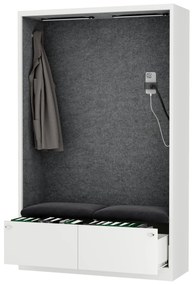 Sally 1150mm korpus Biały - siedzisko Ciemnoszary