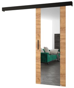 Posuvné dvere 80 cm Slavdro 2 (craft zlatý + čierna matná). Akcia -6%. Vlastná spoľahlivá doprava až k Vám domov. 1108808