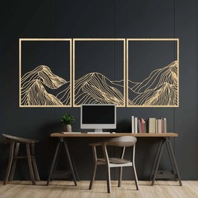 Drevený obraz horská panoráma | WILRED: Preglejka Topoľ - Honey 3071 80 x 35 cm 4486-99831 PR0478