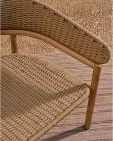 Drevené záhradné kreslo v prírodnej farbe Arinella – Kave Home