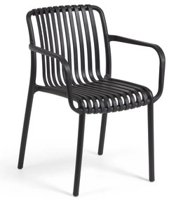 Čierna záhradná stolička Kave Home Isabellini
