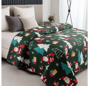 Prehoz na posteľ SANTA WINK, tmavozelený Rozmer: 220 x 240 cm