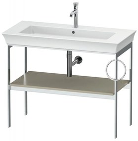 DURAVIT White Tulip samostatne stojaci kovový podstavec pod umývadlo, 1 polica + 1 držiak na uterák vpravo, 984 x 450 x 760 mm, taupe matná, WT4544R6060