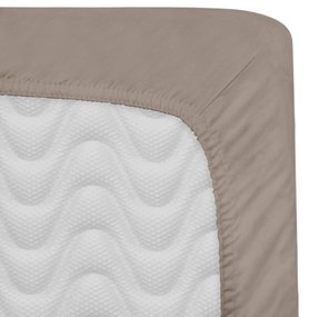 SATÉNOVÉ PRESTIERADLO 160X200 CM TMAVOBÉŽOVÉ