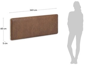 Hnedé kožené čelo postele 163x60 cm Natesa – Kave Home