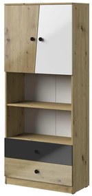 Regál Nero 04 80 – Čierna Lesk