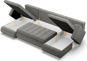 Sedacia súprava FORESTA ULL Kronos v tvare U svetlosivá