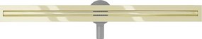 Mexen Flat nerezový sprchový žľab s rotačným 360° sifónom 80 cm, vzor SLIM, zlatá, 1541080