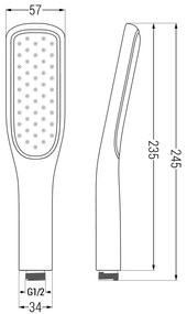 Mexen príslušenstvo - hlavica ručnej sprchy R-49, biela-zlatá, 79549-25