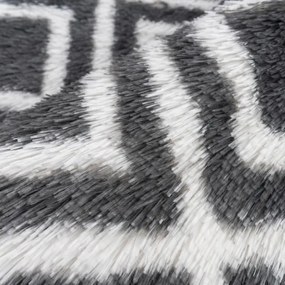 Protišmykový koberec DECOR čierny / biely