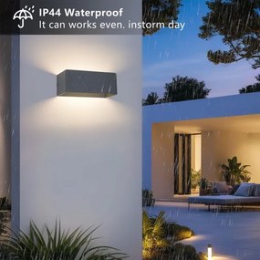 Brilagi - LED vonkajšie nástenné svietidlo DONNANI LED/7W/230V 20 cm antracit IP44