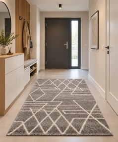 Koberec Boho 610 D.GREY/CREAM rozmery koberec: 60x100 cm