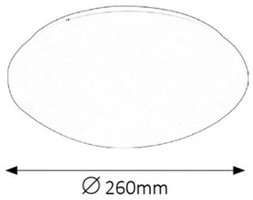 Rabalux LED stropné svietidlo Lucas 12W | 780lm | 4000K | IP20 | 26cm - kruhové biele