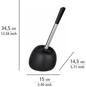 Čierna keramická toaletná kefa Wenko Polaris
