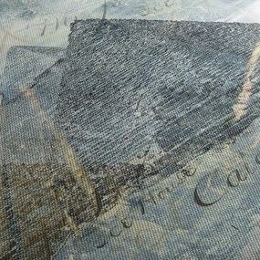 Obraz - Pyramídy v modrom filtri (120x50 cm)
