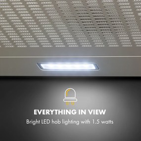 Capannina, digestor na zabudovanie pod skrinky, 60 cm, 166 m³/h, LED, posuvný regulátor, strieborný