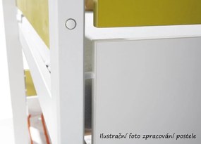 Detská domčeková posteľ z masívu borovice GRÉTA - 180x80 cm - šedá