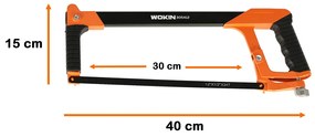 WOKIN ručná píla na kov s hliníkovou rukoväťou nastavenie čepele 300 mm