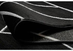 Behúň EMERALD exkluzívne 7543 glamour, štýlový geometrický čierna / striebro Veľkosť: 120 cm