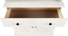 Biely kredenc z borovicového dreva 181x34 cm Mille – Støraa