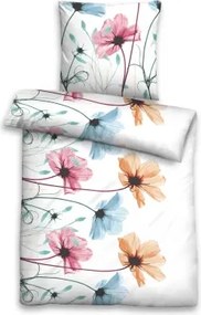 Mikrosaténové obliečky Flora, kvetované, 140x200 cm%