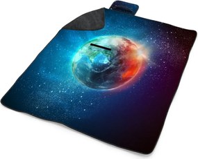 Sablio Plážová deka Zem vo vesmíre: 200x140 cm