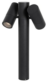 Stojaca vonkajšia lampa čierna 50 cm 2-svetlá nastaviteľná - Duo