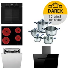 Rúra Whirlpool OMK58CU1SB + varná doska AKT8090NE + odsávač pár WHVP62FLTSK + umývačka riadu WIC3C26F