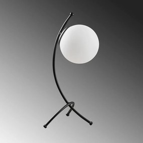 Čierno-biela stolová lampa so skleneným tienidlom (výška 43 cm) Yay – Opviq lights
