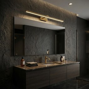 Toolight Toolight, LED kúpeľňové svietidlo 80 cm, 13W, 4000K, 1000lm, APP1862-1W, zlatá lesklá, OSW-66015
