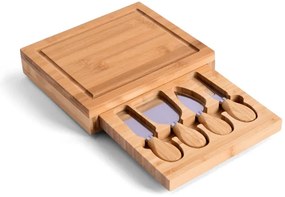Servírovacia doska WARNA s príborom, bambusová