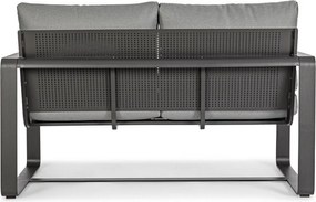 Sivá hliníková záhradná pohovka Merrigan – Bizzotto