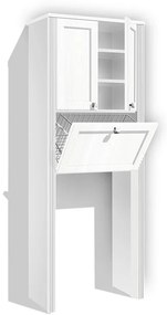 Kúpeľňová skrinka Retro KR 17 vysoká nad práčku farba lamina: biela 113