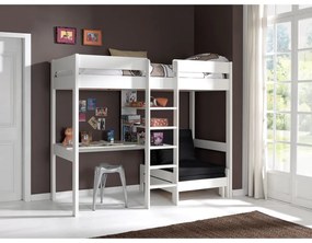 Biela vyvýšená detská posteľ 90x200 cm Pino - Vipack