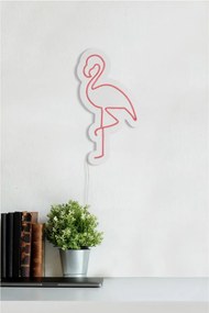 Nástenná neónová dekorácia Flamingo ružová