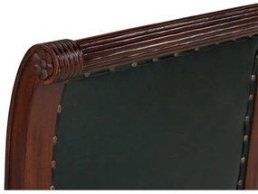 furniture-nabytek.cz - Masívne kancelárske kreslo Cambridge z pravej kože, mahagónové, lakované, zelené
