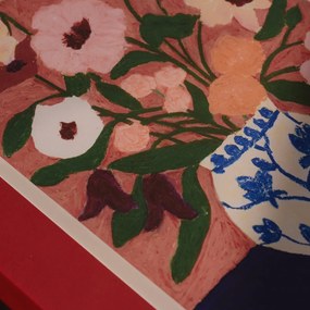 Moikka Plagát Flowers on Blue Table by Carla Llanos 30x40 cm