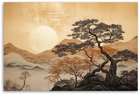 Gario Obraz na plátne Výhľad na zlaté hory v Japonsku Rozmery: 60 x 40 cm