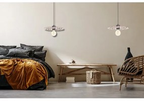 Luster na lanku FALCO 1xE27/60W/230V pr. 30 cm béžová