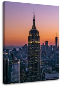Gario Obraz na plátne Empire State Building pri západe slnka Rozmery: 40 x 60 cm